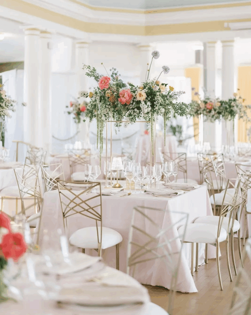 Pastel Spring Wedding Florals at Lake Geneva Wedding.